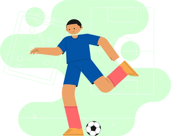 Male Soccer Player  Illustration