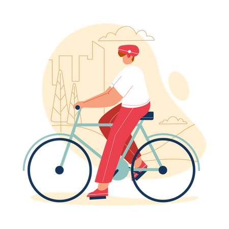 Man doing cycling  Illustration