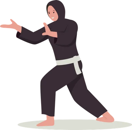 Man doing karate  Illustration