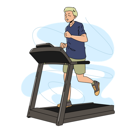 Man doing Morning exercise  Illustration