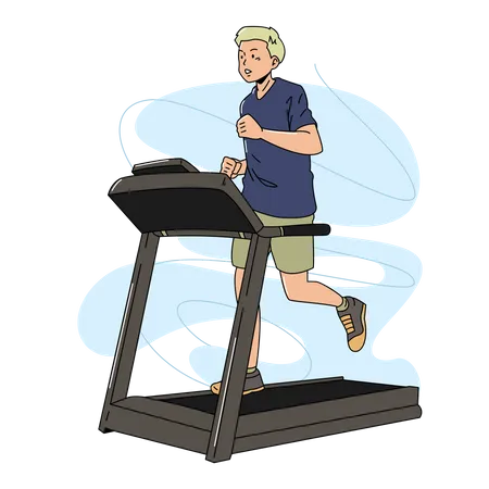 Man doing Morning exercise  Illustration