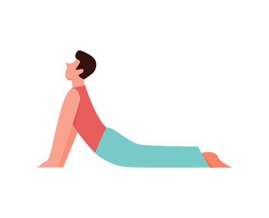 Man doing yoga  Illustration