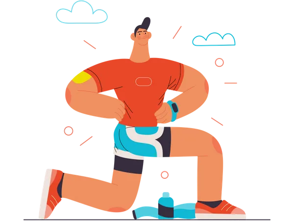 Man Exercise  Illustration