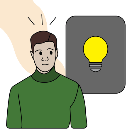 Man Got Idea  Illustration