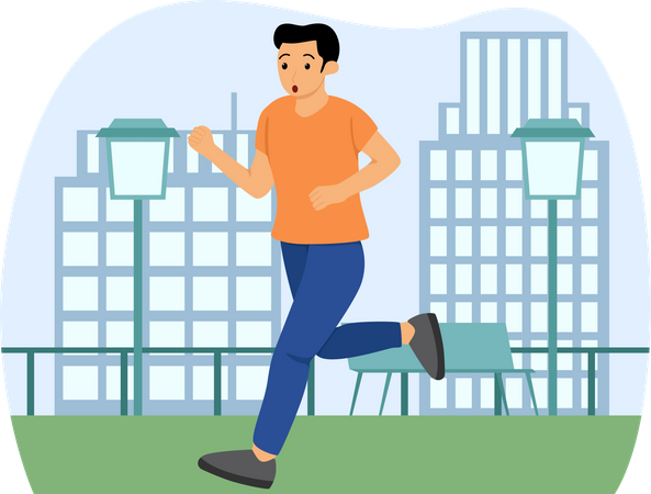 Man jogging  Illustration