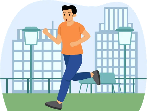 Man jogging  Illustration