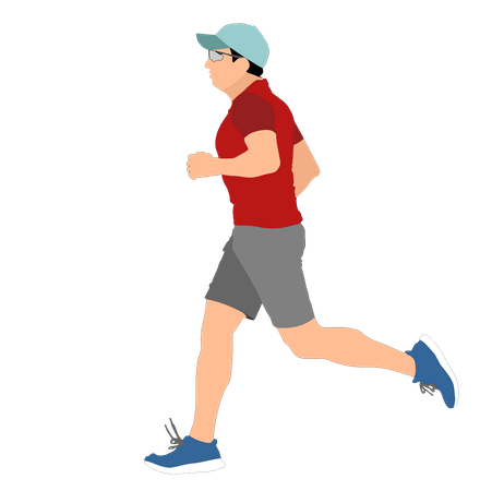 Man Running  Illustration