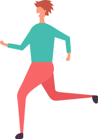 Man Running  Illustration