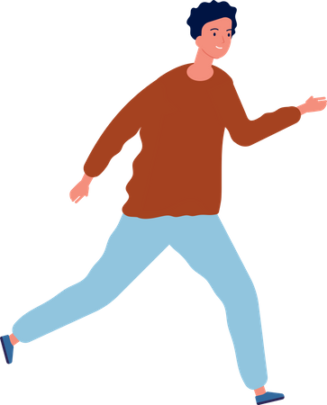 Man Running  Illustration