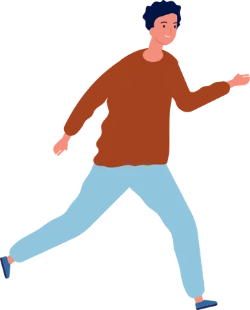 Man Running  Illustration