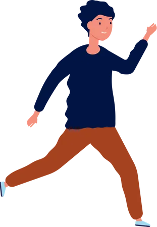 Man Running  Illustration