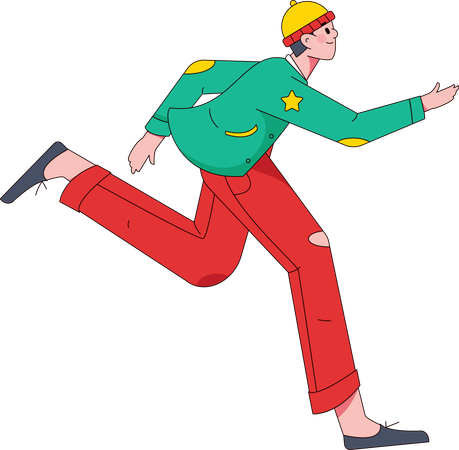 Man running  Illustration