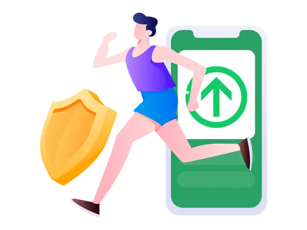 Man running  Illustration