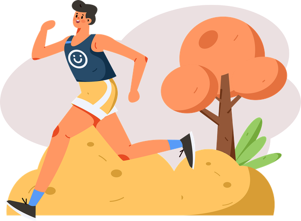 Man running  Illustration