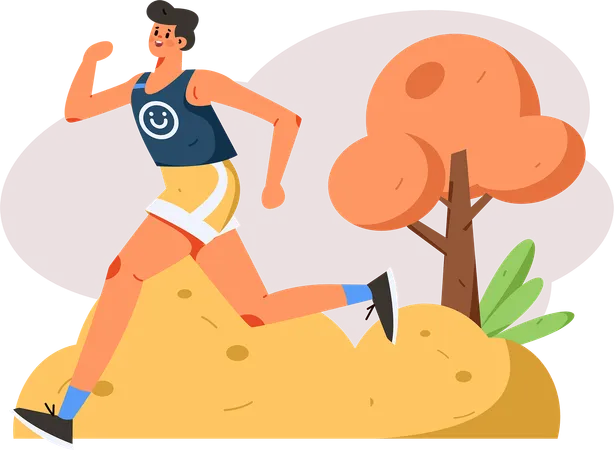 Man running  Illustration