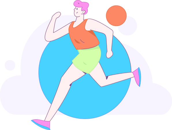 Man running  Illustration