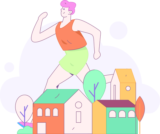 Man running  Illustration