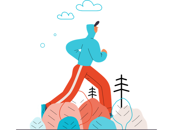 Man Running  Illustration