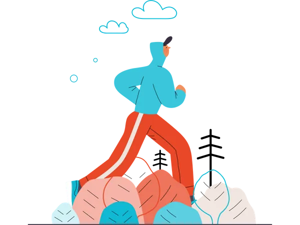 Man Running  Illustration