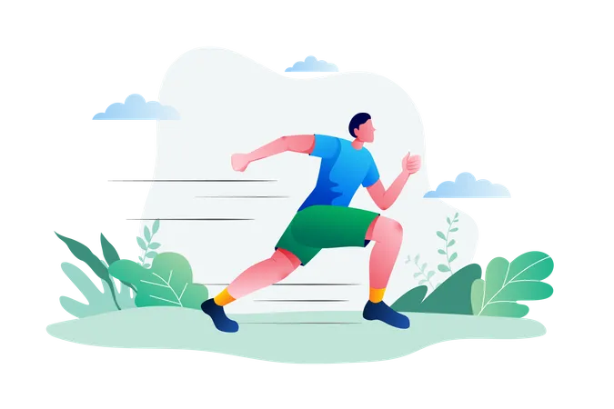 Man Running  Illustration