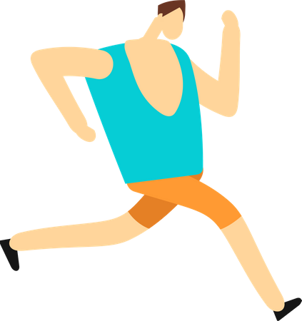 Man Running  Illustration