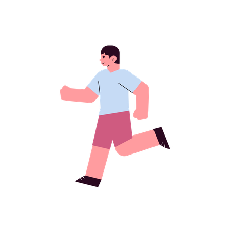 Man Running  Illustration