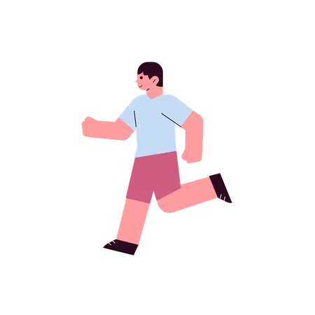 Man Running  Illustration