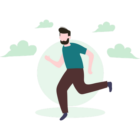 Man running  Illustration