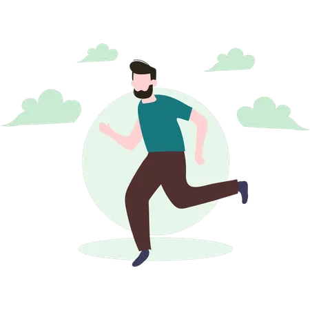 Man running  Illustration