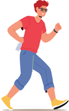 Man Running  Illustration