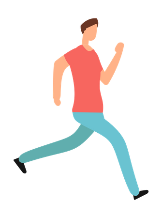 Man Running  Illustration