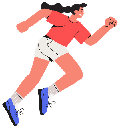 Man running in marathon  Illustration