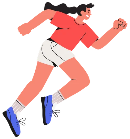 Man running in marathon  Illustration