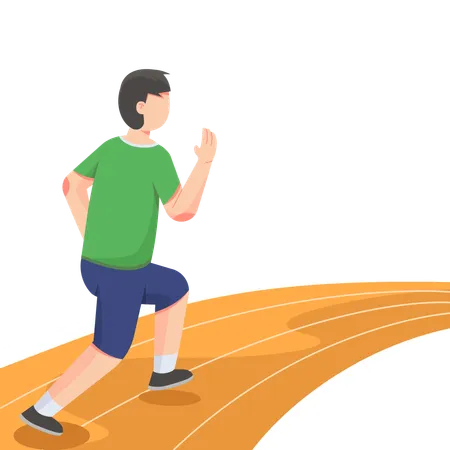 Man running on the street  Illustration