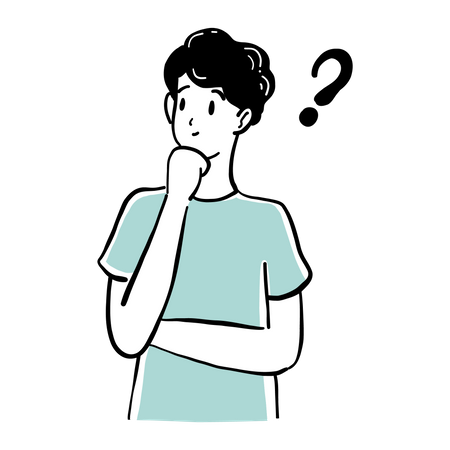 Man thinking something  Illustration