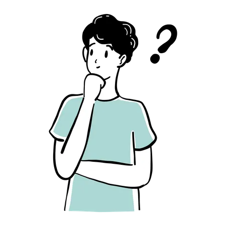 Man thinking something  Illustration