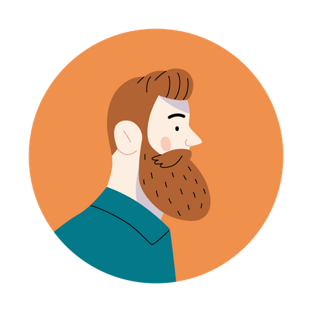 Man with beard  Illustration