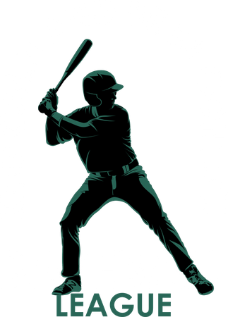 Mantenga la calma y tenga el control Liga de Béisbol  Ilustración