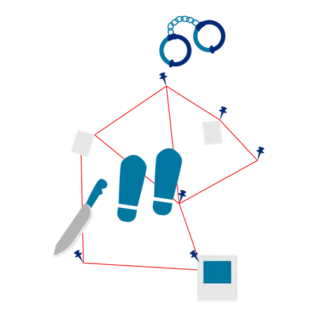 Mapa de la escena del crimen  Ilustración