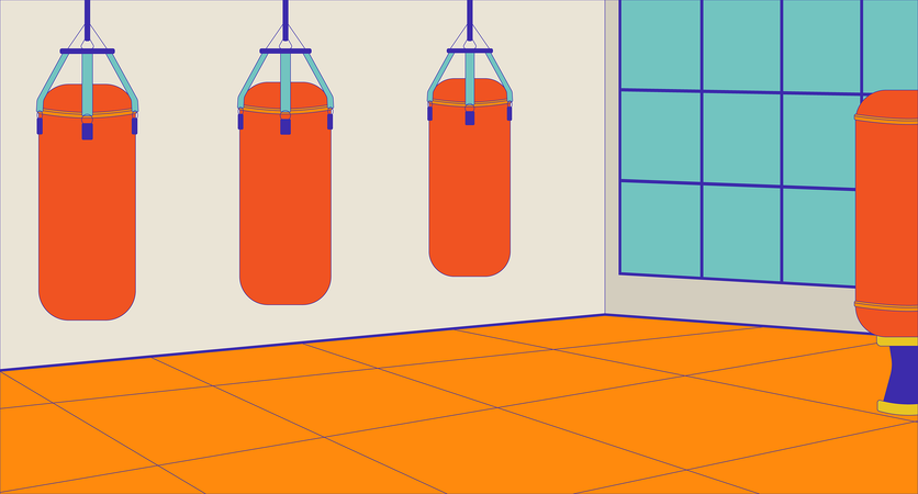 Martial arts gym  Illustration