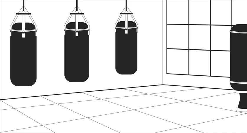 Martial arts gym  Illustration