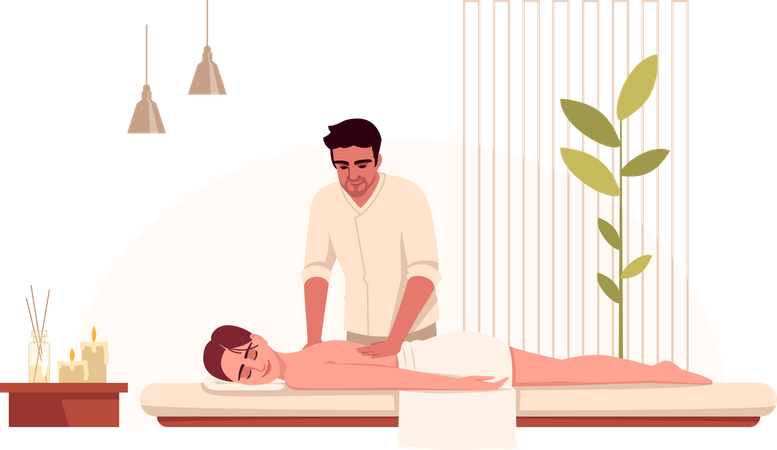 Traitement de massage  Illustration