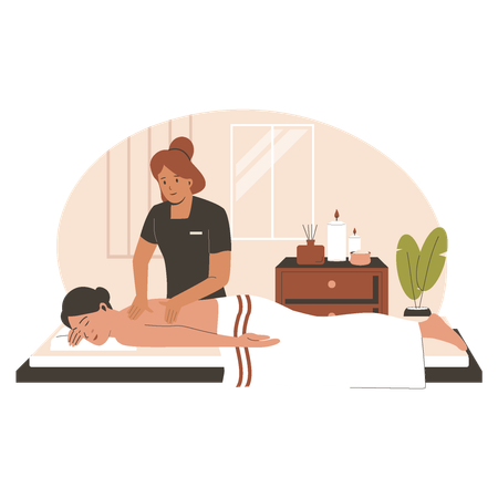 Massage therapist  Illustration