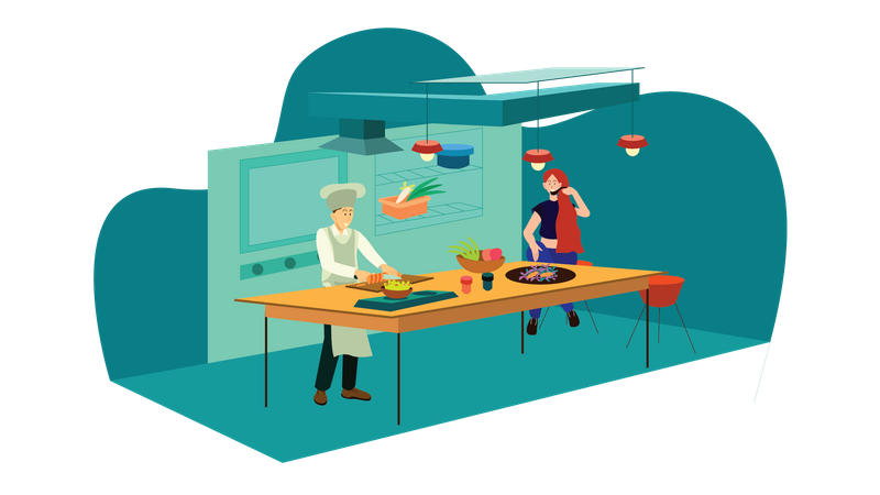 Masterchef cooking food  Illustration