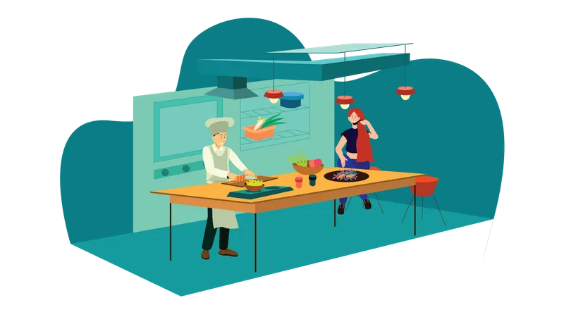 Masterchef cooking food  Illustration