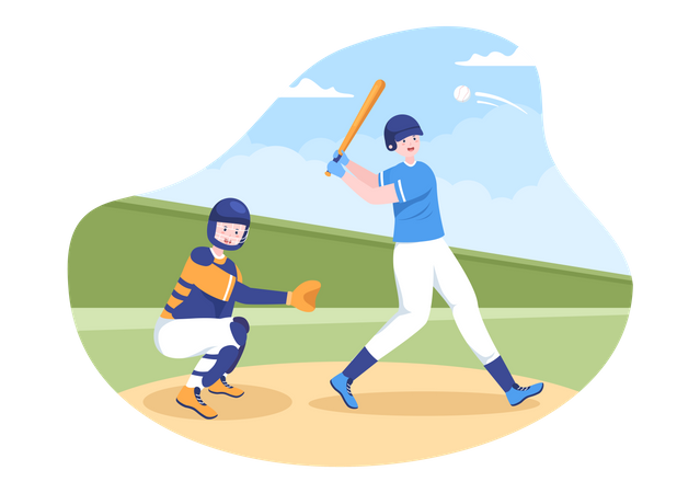 Match de baseball  Illustration