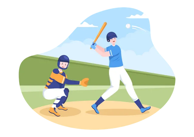 Match de baseball  Illustration