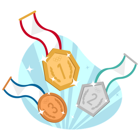 Medalha olímpica  Ilustração