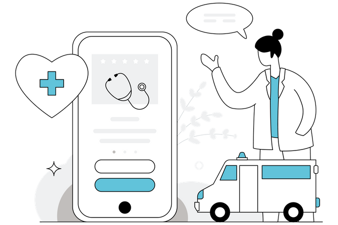 Medical App  イラスト