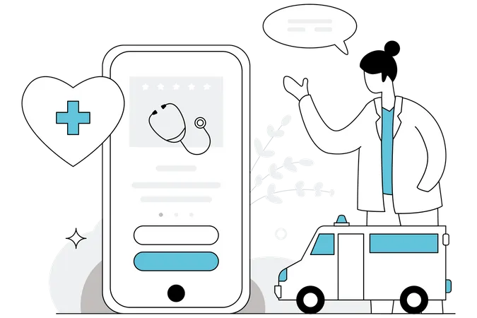 Medical App  イラスト